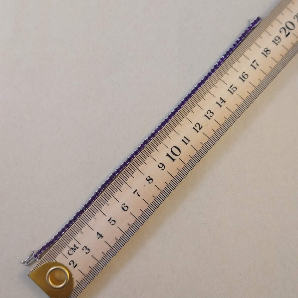Sterling Silver Amethyst Bracelet - Picture 8 of 16